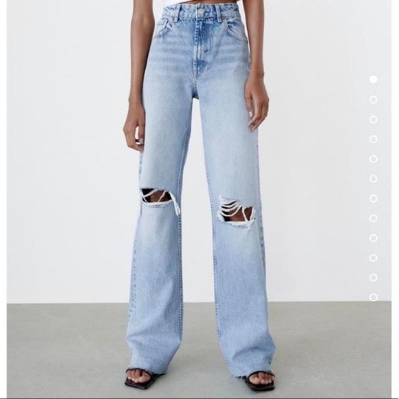 Zara Denim - Zara High Rise Wide Leg Jeans Size 8